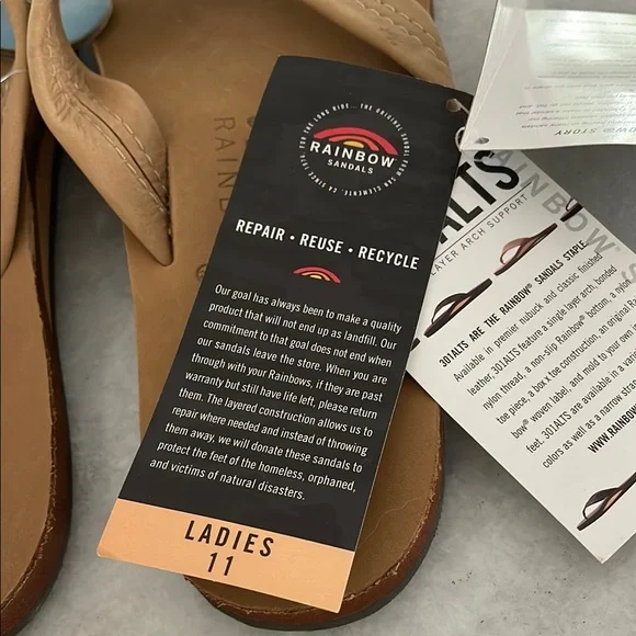 Rainbow Sierra Brown Sandals with 1” Straps NWT Size 11 (10.5-11.5) - Picture 5 of 9